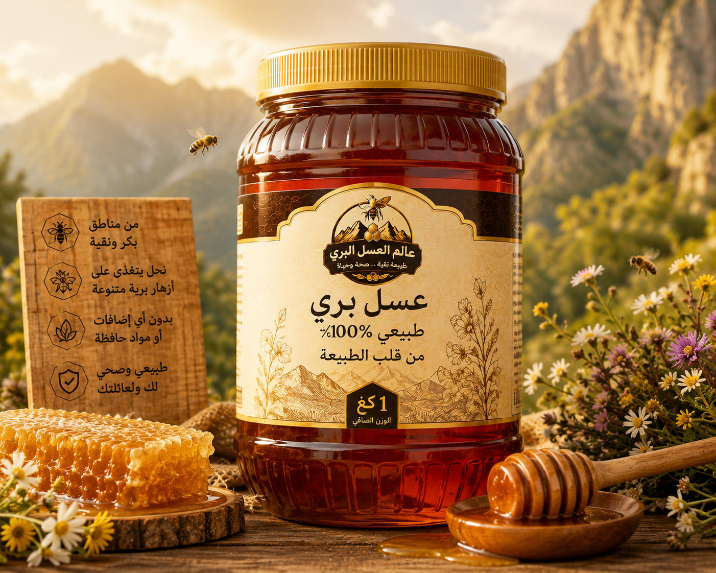 عسل بري طبيعي – 1 كيلو